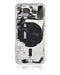 Tapa trasera con componentes pequeños para iPhone 12 Mini (Sin logo) (Blanco)