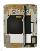 Carcasa media original para Samsung Galaxy S6 Edge (Oro Platino)