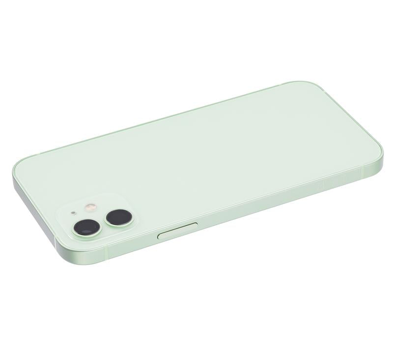 Tapa trasera para iPhone 12 con componentes pequenos pre-instalados (Version internacional, Verde)
