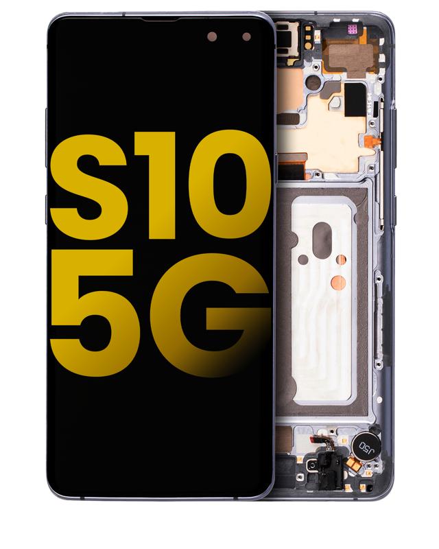 Pantalla OLED con marco para Samsung Galaxy S10 5G (Reacondicionada) Negro Majestuoso