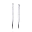Pinzas Qianli iNeeZy hechas a mano en acero inoxidable no magnetico (Plateadas - Finas)