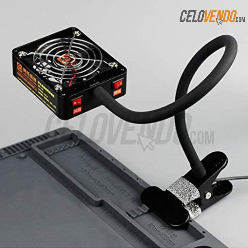 Extractor de Humo Portatil con Clip para Mesa | Luz LED.