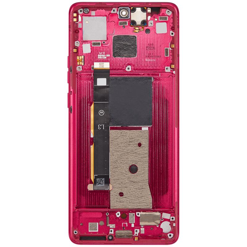 Pantalla OLED con marco para Motorola Moto Edge 40 (XT2303-3 / 2023) Viva Magenta reacondicionada