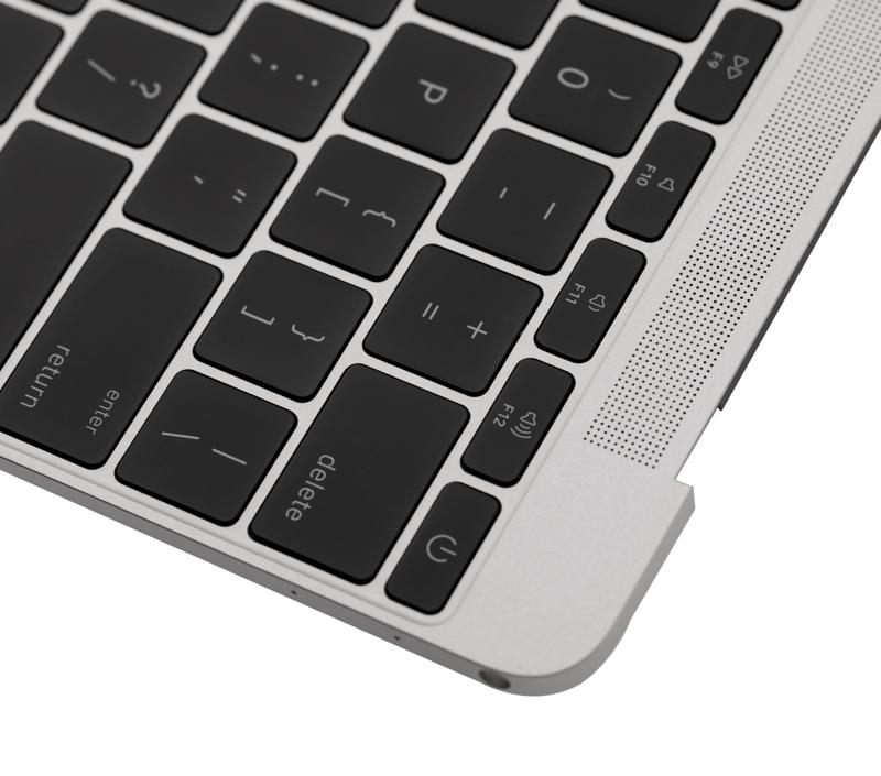 Carcasa superior con teclado y microfono para MacBook Retina 12" (A1534 / Principios de 2016 / Mediados de 2017) (Ingles de EE.UU.) (Usada original: Calidad nueva) (Plata)