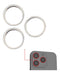 Aro de bisel para camara trasera para iPhone 15 Pro (Titanio Blanco) (Set de 3 piezas)