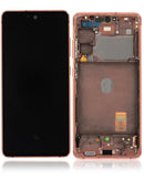 Pantalla OLED con marco para Samsung Galaxy S20 FE 4G / 5G (Reacondicionado) (Naranja Nube)