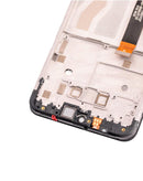 Pantalla LCD con marco para LG K50s (Reacondicionado) (Negro)