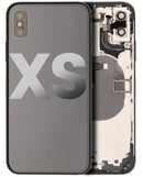Tapa trasera para iPhone XS con componentes pequenos pre-instalados (Usada, Grado B) (Gris Espacial)