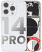 Tapa trasera con componentes menores pre-instalados para iPhone 14 Pro (Version EE.UU) (Usado OEM: Grado C) (Plata)