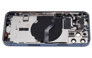 Tapa trasera para iPhone 12 Pro (Versión EE.UU.) Azul Pacífico con componentes pequeños pre-instalados sin logo