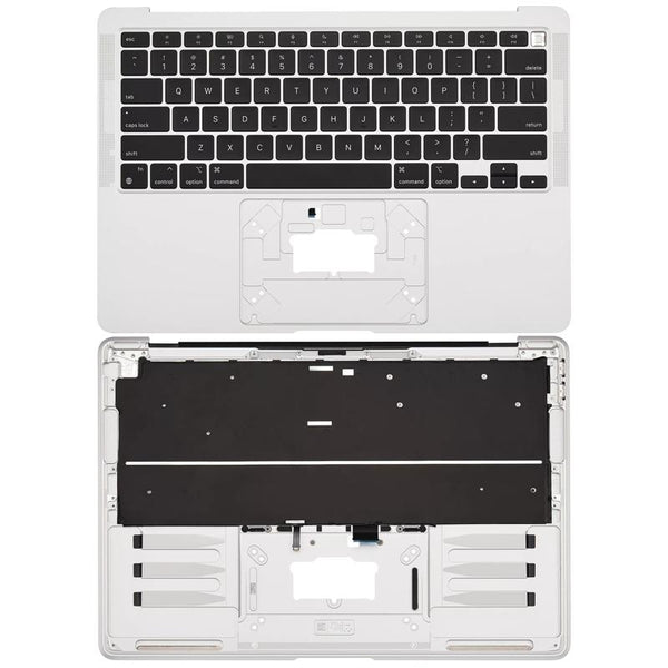 Carcasa superior con teclado para MacBook Air 13" Retina (A2337 / Finales de 2020) (Original usado: Grado A) (Teclado en inglés) (Plata)