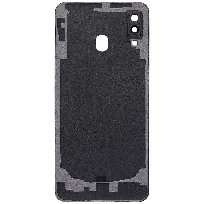 Tapa trasera con lente de camara para Samsung Galaxy A20 (A205 / 2019) (Negro)