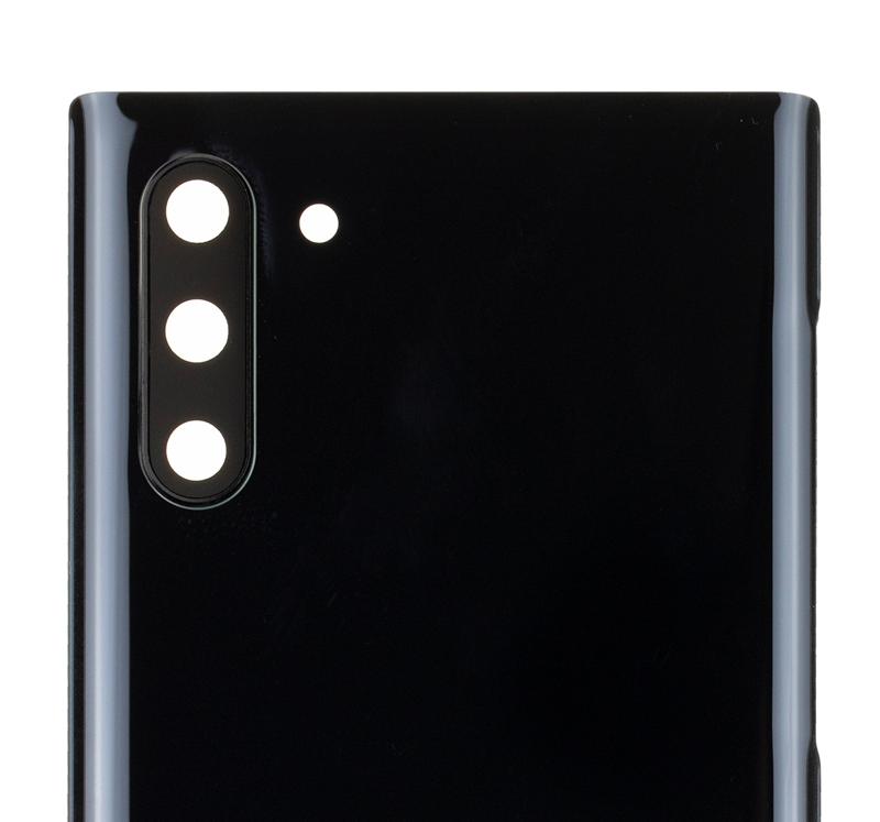 Tapa trasera con lente de camara para Samsung Galaxy Note 10 (original) (Negro Aura)
