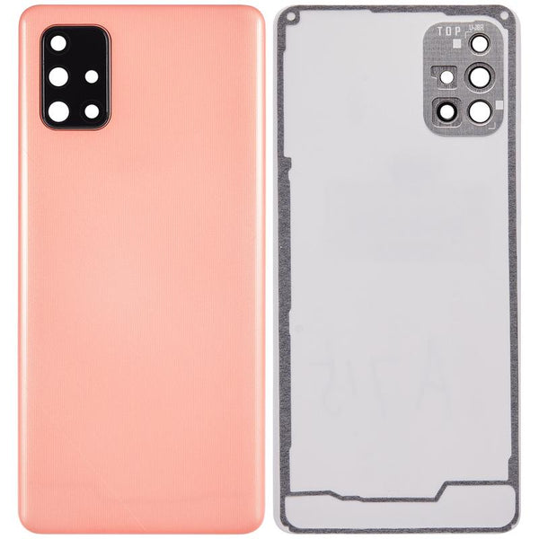 Tapa trasera de cristal con lente de camara para Samsung Galaxy A71 4G (A715 / 2020) (Prism Crush Pink)