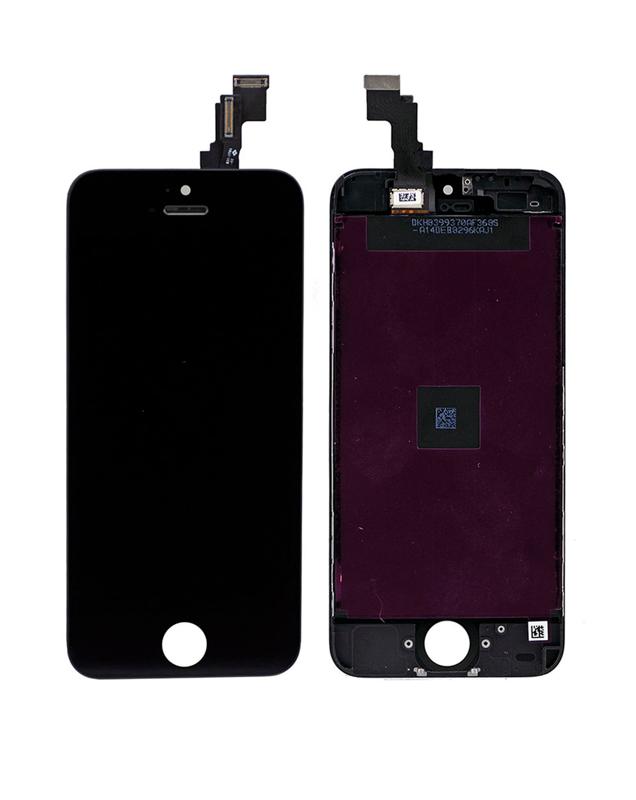 Pantalla completa LCD para iPhone 5C con camara frontal, sensor proximidad y altavoz (Negro)