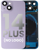 Tapa trasera para iPhone 14 Plus con placa, NFC inalambrico y magnetos MagSafe pre-instalados (Morado)