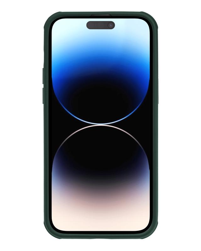 Funda Rugosa Mate Asteroid para iPhone 14 Pro Max Verde 1 Paquete