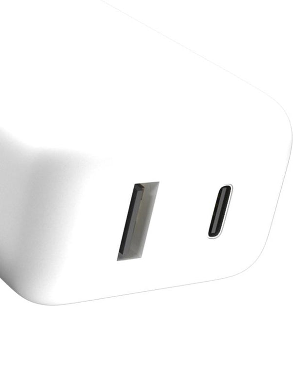 Adaptador de corriente de pared USB Tipo C y USB Tipo A de 20W