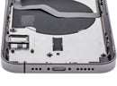 Tapa trasera para iPhone 12 Pro con componentes pequenos pre-instalados (Version EE.UU.) (Usada original grado C) (Grafito)