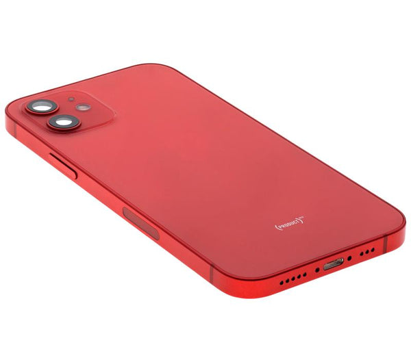 Tapa trasera con componentes pequenos pre-instalados para iPhone 12 (Version internacional) (Rojo)