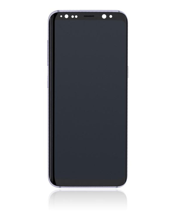 Pantalla OLED para Samsung Galaxy S8 con marco (Reacondicionada) (Gris / Violeta)