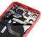 Tapa trasera con componentes pequeños pre-instalados para iPhone 12 Mini (Versión US) (Sin Logo) (Rojo)