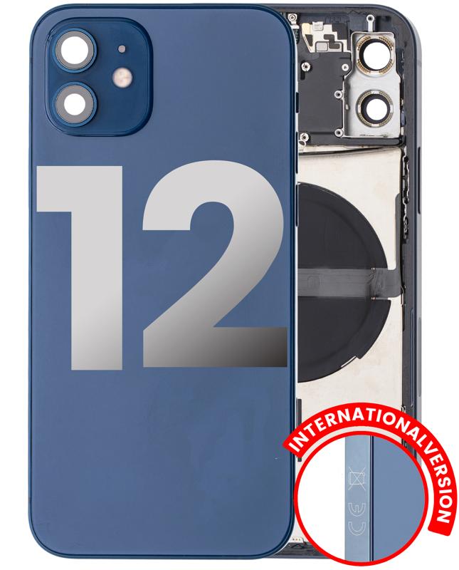 Tapa trasera con componentes pequeños para iPhone 12 (Versión Internacional) (Original Usada: Grado A) (Azul)