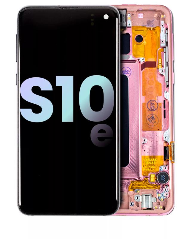 Pantalla OLED para Samsung Galaxy S10E con marco (Original) (Rosa Flamingo)