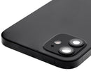 Tapa trasera para iPhone 12 con componentes pequeños pre-instalados (Versión internacional) (Original usada: Grado A) (Negro)