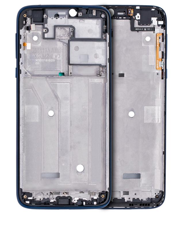 Carcasa media con marco de pantalla para Motorola Moto G7 Power (XT1955 / 2019) (Version US) (Azul Marino) (Set de 2 Piezas)