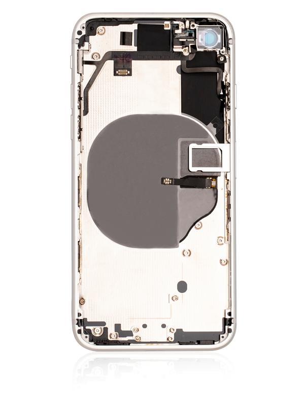 Tapa trasera con componentes pequenos pre-instalados para iPhone 8 (Usada original Grado A) (Plata)