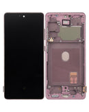 Pantalla OLED con marco para Samsung Galaxy S20 FE 4G / 5G (Reacondicionado) (Cloud Lavender) (Version R8)