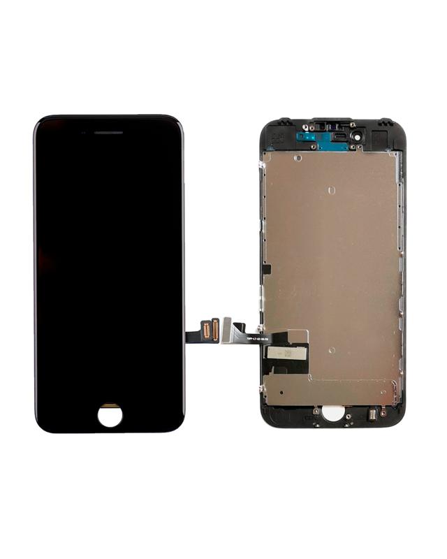 Pantalla LCD para iPhone 7 con placa de acero (Negro)