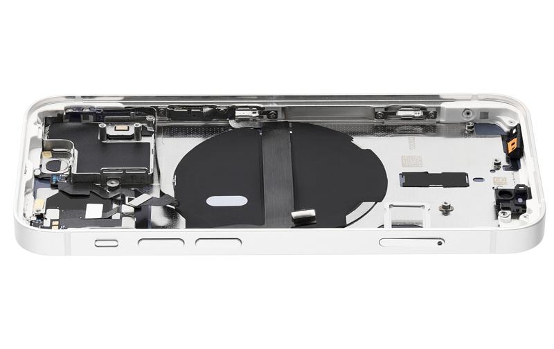 Tapa trasera para iPhone 13 Mini con componentes pequeños pre-instalados (Sin logo) (Versión internacional) (Starlight)