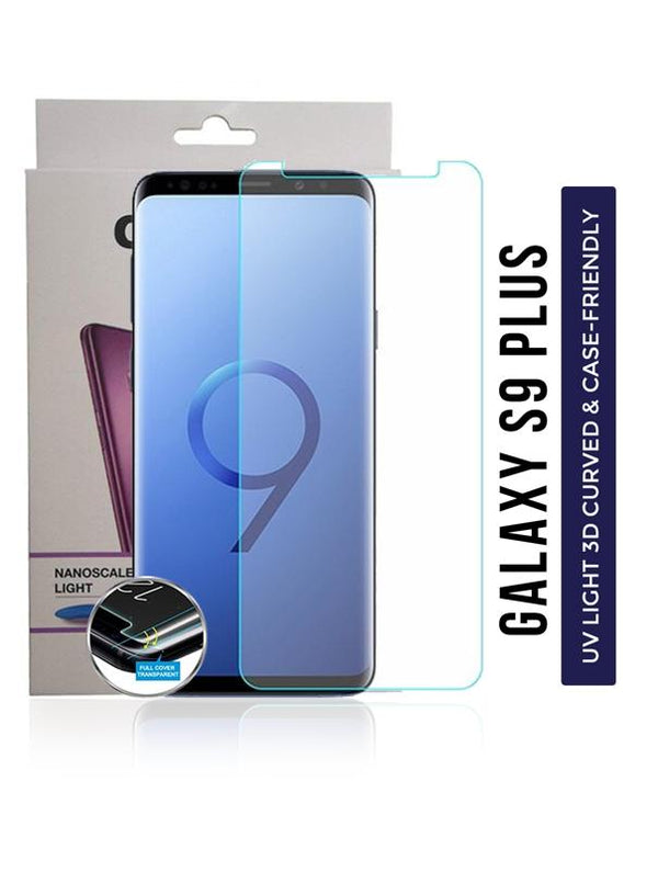 Vidrio templado UV Casper para Samsung Galaxy S9 Plus con pegamento (Compatible con fundas) (Paquete de venta)