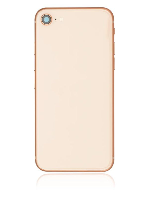 Tapa trasera para iPhone 8 con componentes pequeños pre-instalados (Usado, Original, Grado B) (Oro)