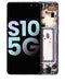 Pantalla OLED para Samsung Galaxy S10 5G con marco (Original) (Negro Majestuoso)