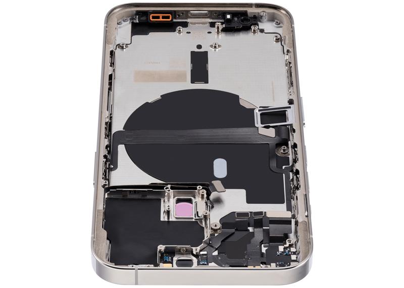 Tapa trasera para iPhone 13 Pro con componentes pequeños pre-instalados (versión internacional) (Usado original Grado B) (Plata)