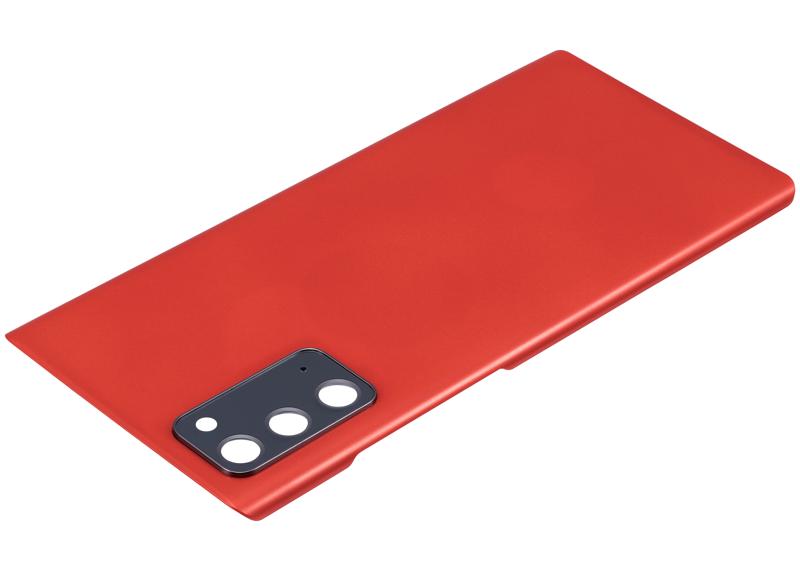 Tapa trasera con lente de camara para Samsung Galaxy Note 20 5G (Sin Logo) Rojo Mistico