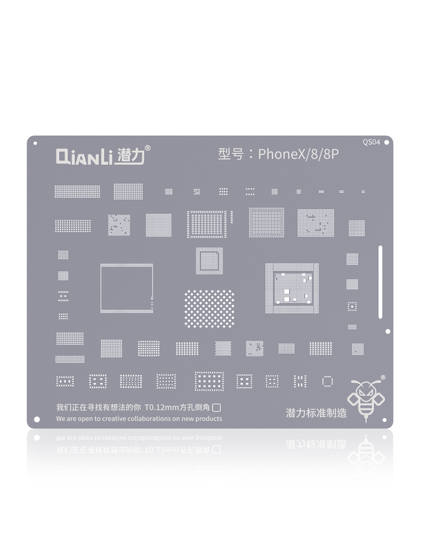 Stencil Qianli para iPhone X - iPhone 8 y iPhone 8 Plus