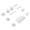 Conjunto de botones para control de PlayStation 5 (Set de 16 piezas) (Blanco)