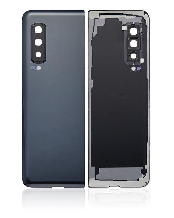 Tapa trasera con lente de camara para Samsung Galaxy Fold 4G (F900) (Negro Cosmos)