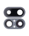 Lente de camara trasera con soporte y bisel para iPhone 8 Plus (Gris Espacial) (Pack de 10)