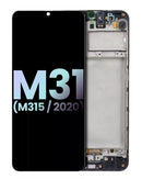 Pantalla OLED con marco para Samsung Galaxy M31 (M315 / 2020) (Negro) original