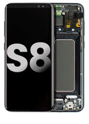 Pantalla OLED con marco para Samsung Galaxy S8 (Original Usada: Grado A) (Negro Medianoche)