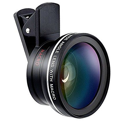 Lente de camara dos en uno para celular 37mm. Fish Eye y Proximidad.
