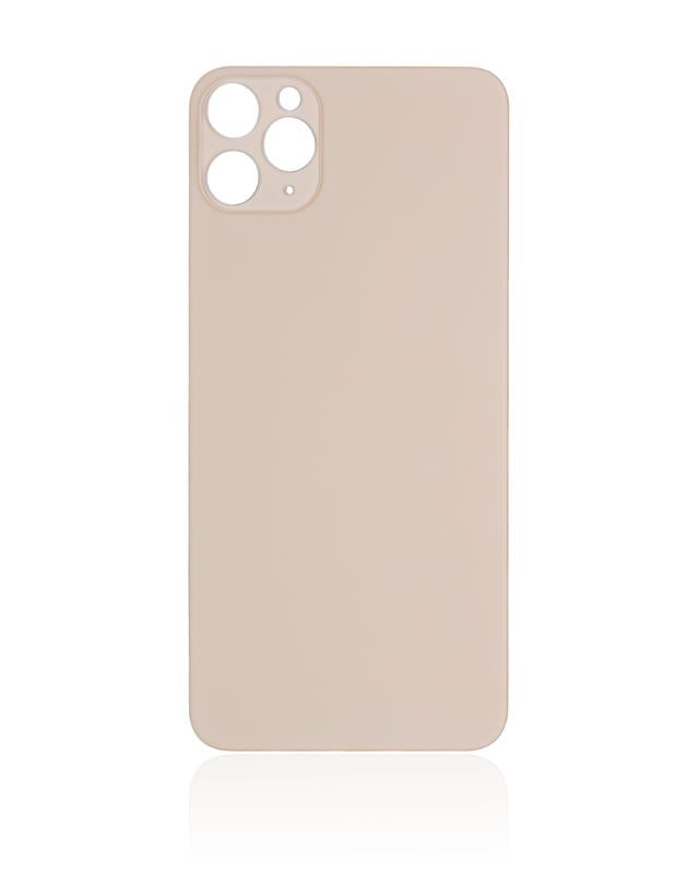 Tapa trasera con adhesivo 3M para iPhone 11 Pro Max (Sin logo / Orificio grande para camara) (Dorado)