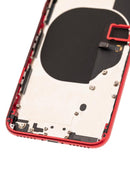 Tapa trasera con componentes pequenos pre-instalados para iPhone 8 (Usado OEM Grado C) (Rojo)