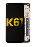 Pantalla LCD con marco para LG K61 (2020) Negro