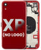 Tapa trasera para iPhone XR con componentes pequenos pre-instalados (Sin logo) (Rojo)